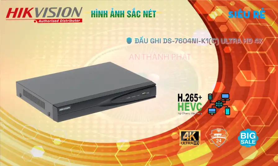 Hikvision DS-7604NI-K1 (C) Sắc Nét ✅