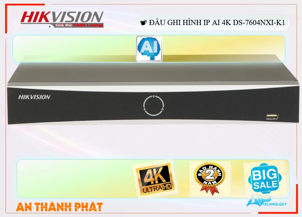 DS-7604NXI-K1 sắc nét Hikvision ➠