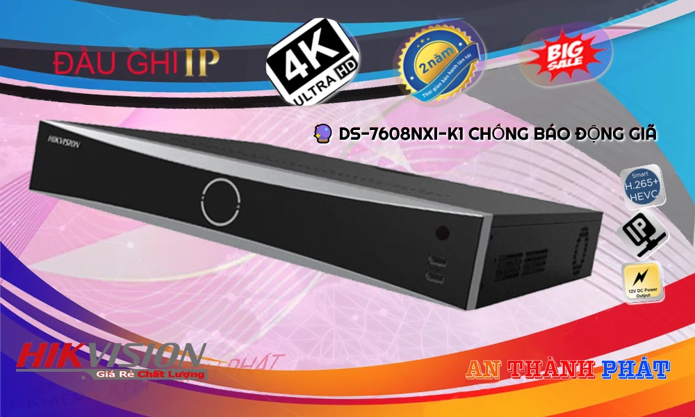DS-7608NXI-K1 sắc nét Hikvision