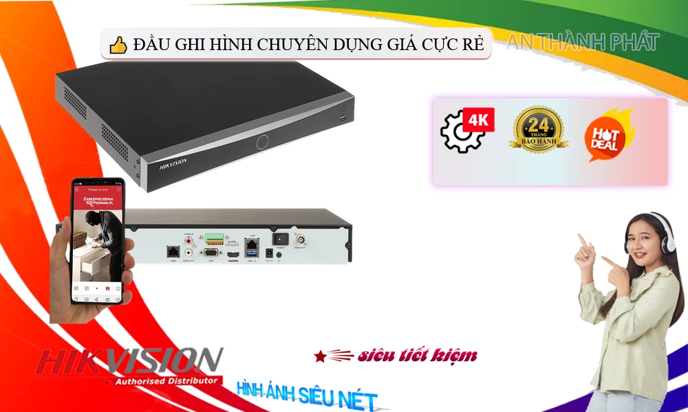 DS-7608NXI-K2 Đầu Thu Hikvision