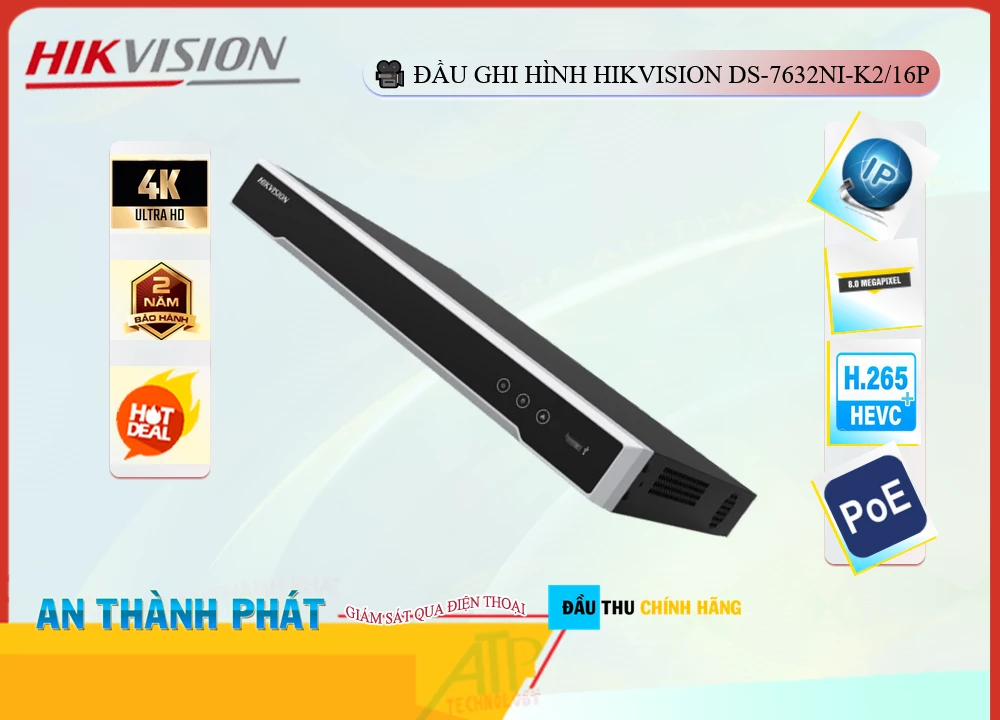 Đầu Ghi Hikvision DS-7632NI-K2/16P,thông số DS-7632NI-K2/16P,DS 7632NI K2/16P,Chất Lượng