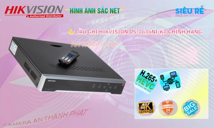 Đầu ghi Hikvision DS-8616NI-K8 Mẫu Đẹp