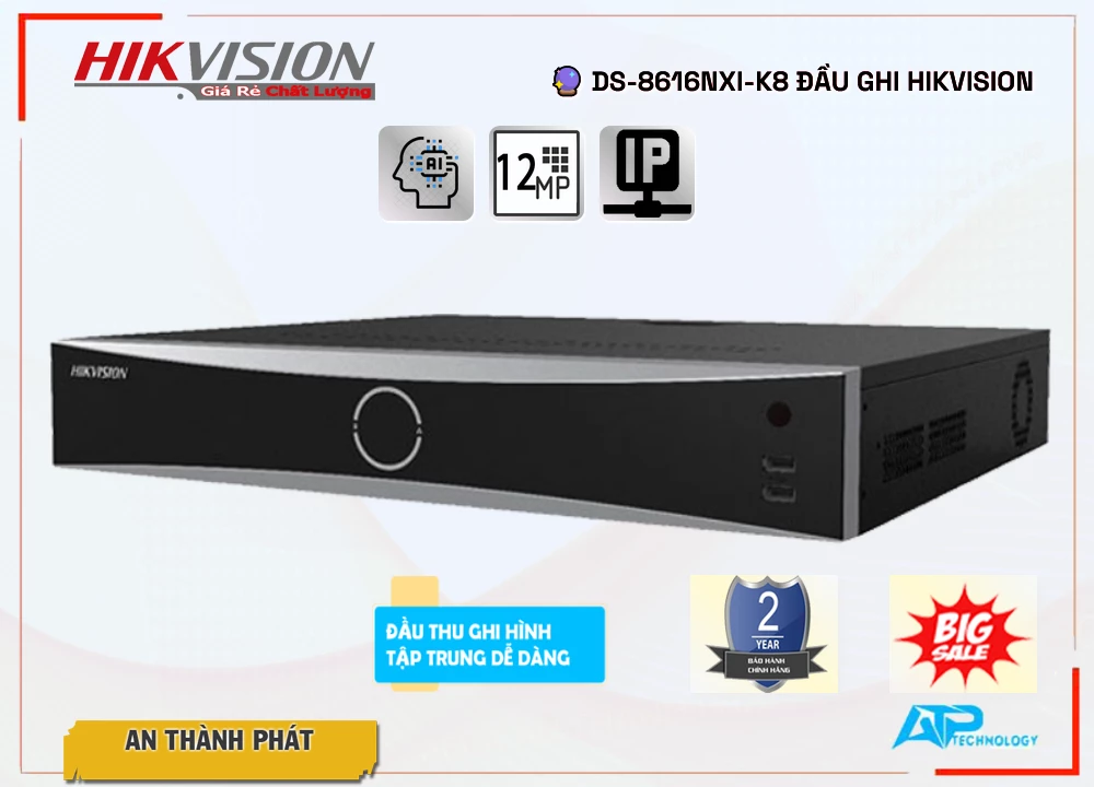 DS-8616NXI-K8 Đầu Thu Hikvision