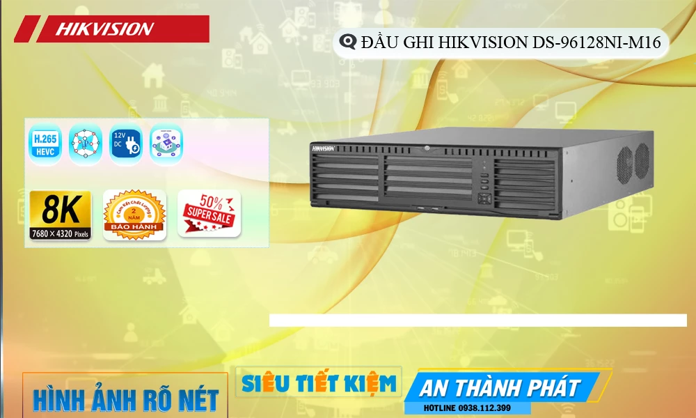 Đầu Thu KTS Hikvision DS-96128NI-M16 Giá rẻ