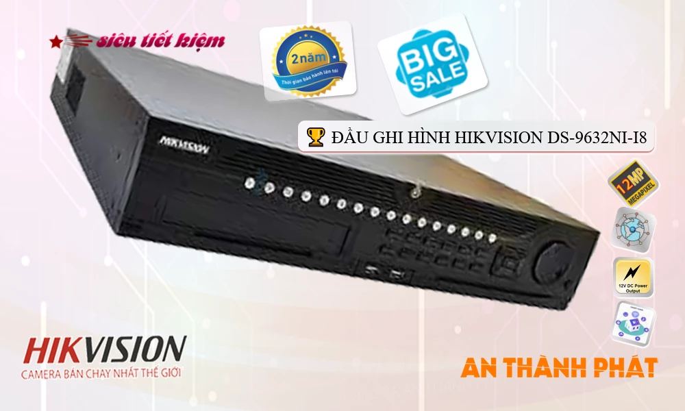 ✅ Đầu Thu KTS Hikvision DS-9632NI-I8 Giá rẻ