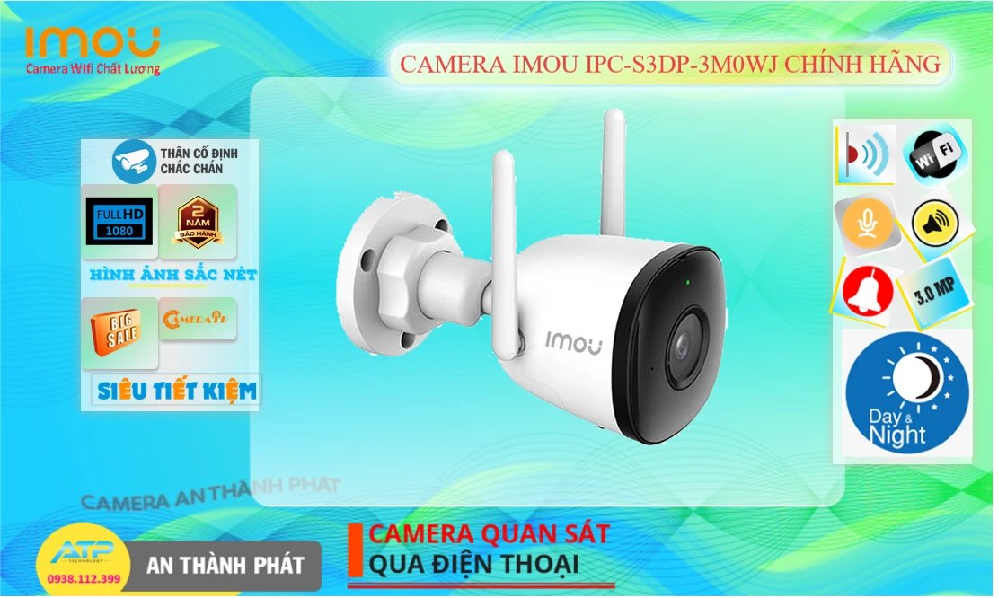 IPC-S3DP-3M0WJ Camera Wifi Imou ✪
