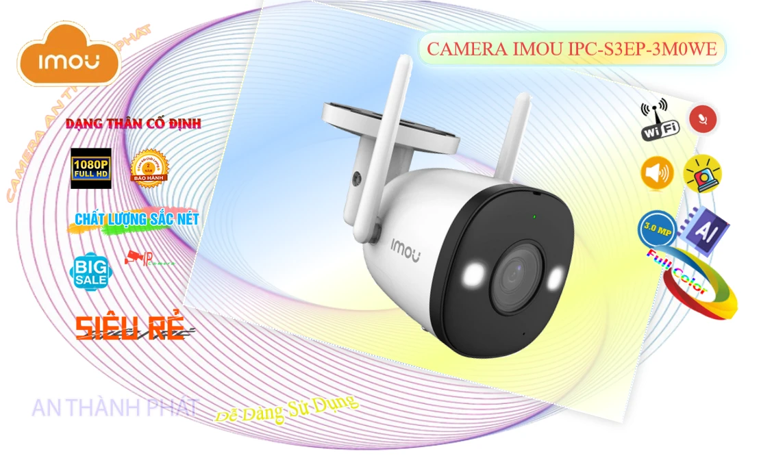 Camera Wifi Imou IPC-S3EP-3M0WE Mẫu Đẹp