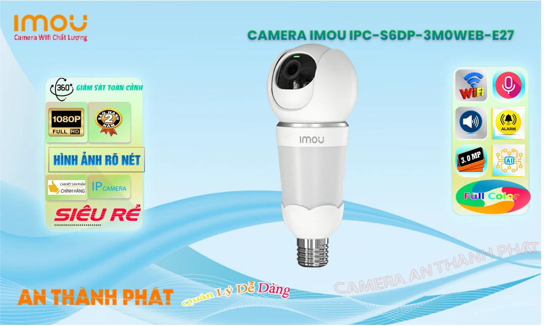 ✪  IPC-S6DP-3M0WEB-E27 Camera Wifi Imou