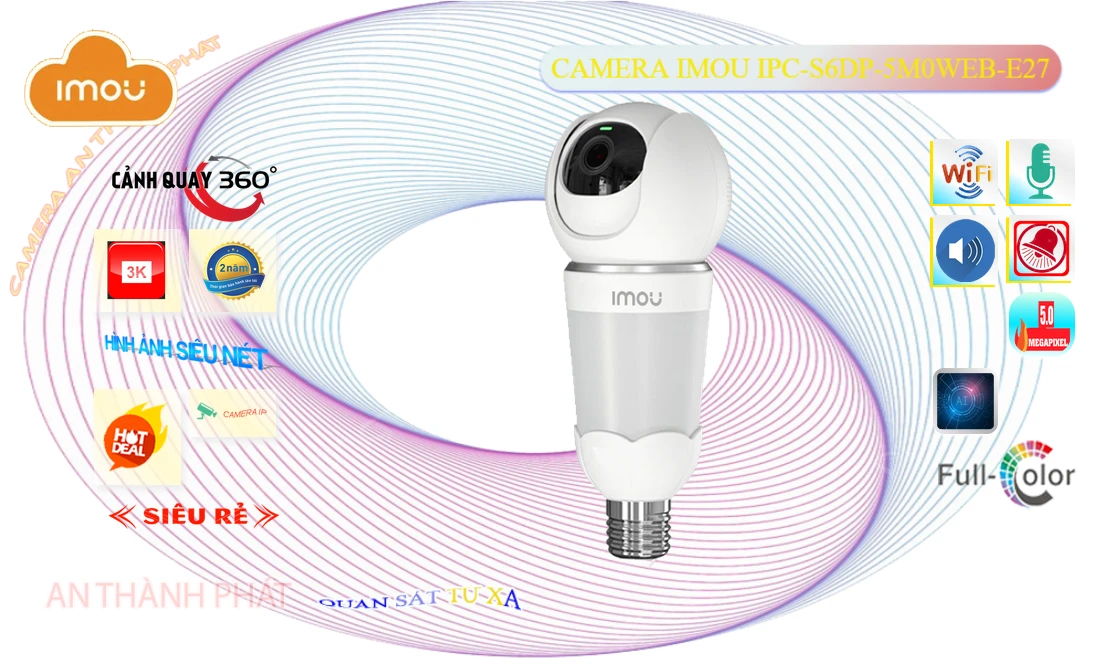 Camera Wifi Imou IPC-S6DP-5M0WEB-E27 Tiết Kiệm