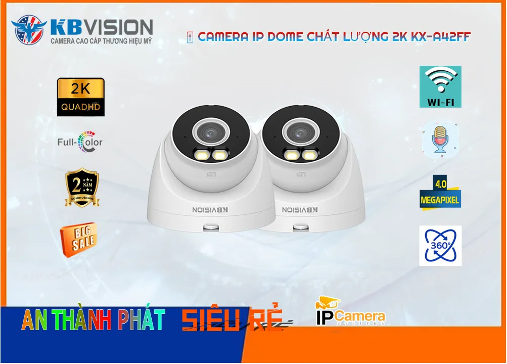 Camera IP Kbvision Chất Lượng 2K KX-A42F
