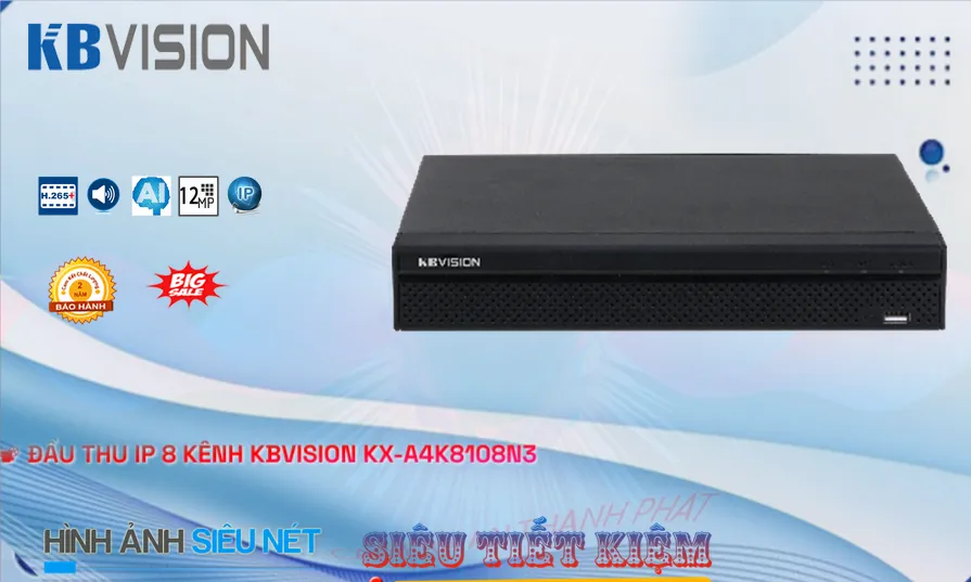 ✴ KX-A4K8108N3Thiết Bị Ghi Hình Thiết kế Đẹp KBvision