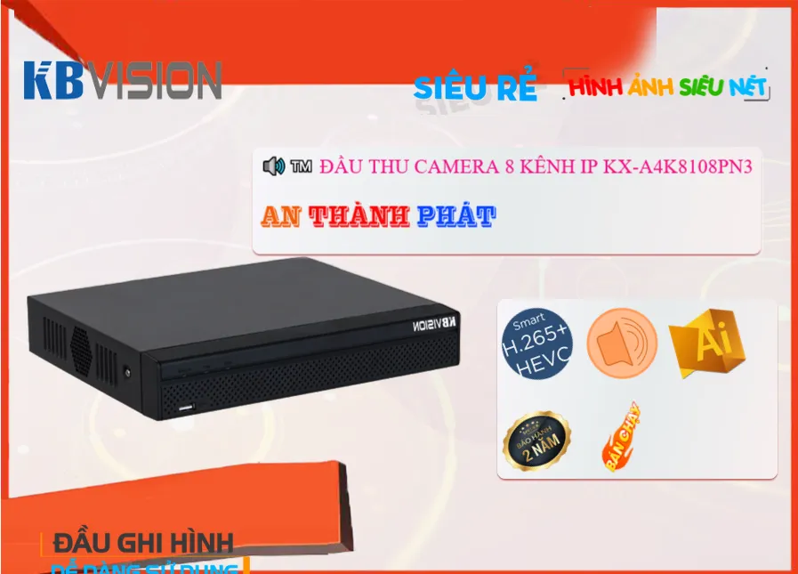 Đầu Ghi KBvision Thiết kế Đẹp KX-A4K8108PN3