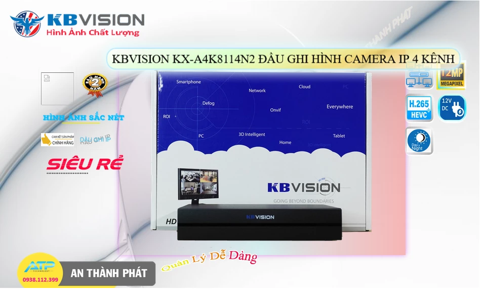 Đầu Ghi KBvision giá rẻ chất lượng cao KX-A4K8114N2