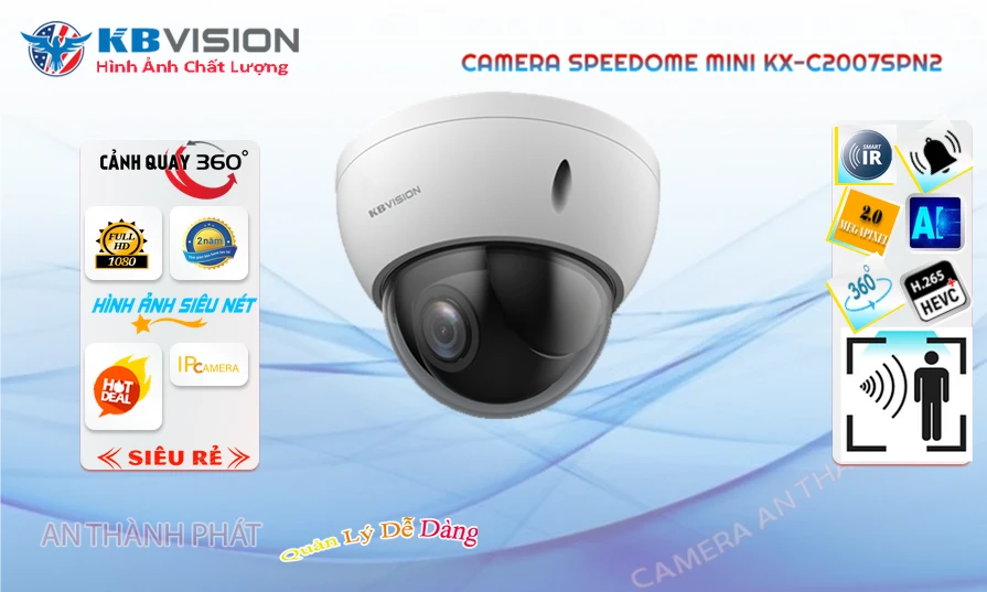 Camera Kbvision IP Speed Dome mini KX-C2007sPN2