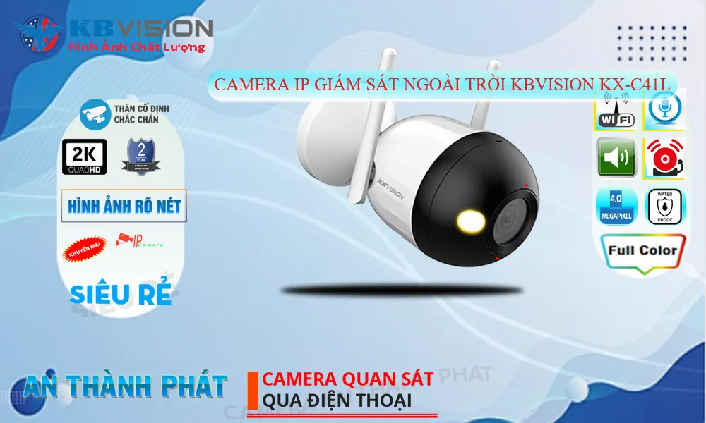 Camera Wifi KX-C41L KBvision Thiết kế Đẹp