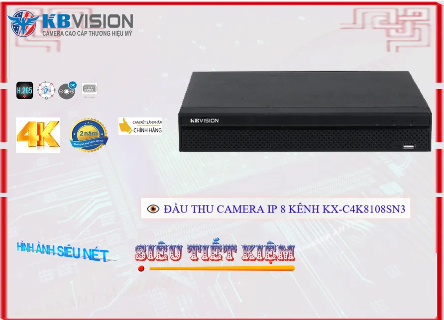 Đầu Ghi KBvision Thiết kế Đẹp KX-C4K8108SN3