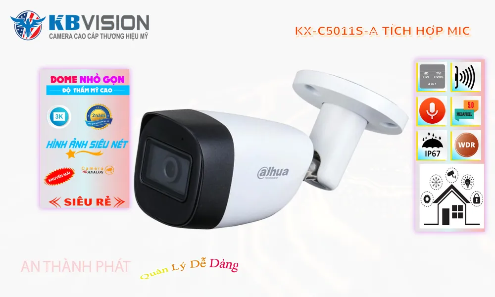 ➠  KX-C5011S-A sắc nét KBvision