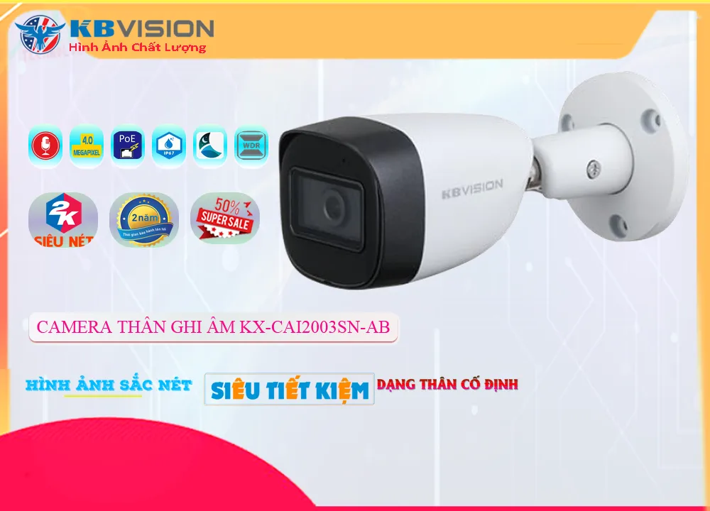 KX-CAi2003SN-AB Camera KBvision Chi phí phù hợp