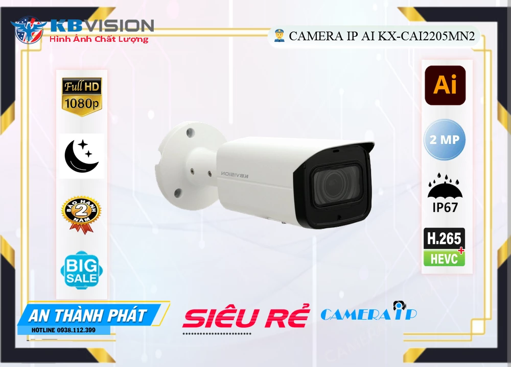 KX-CAi2205MN2 Camera Thiết kế Đẹp KBvision
