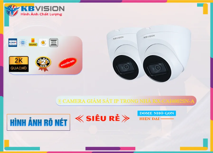 KX-CAi4002SN-A Camera Công Nghệ POE Thiết kế Đẹp KBvision