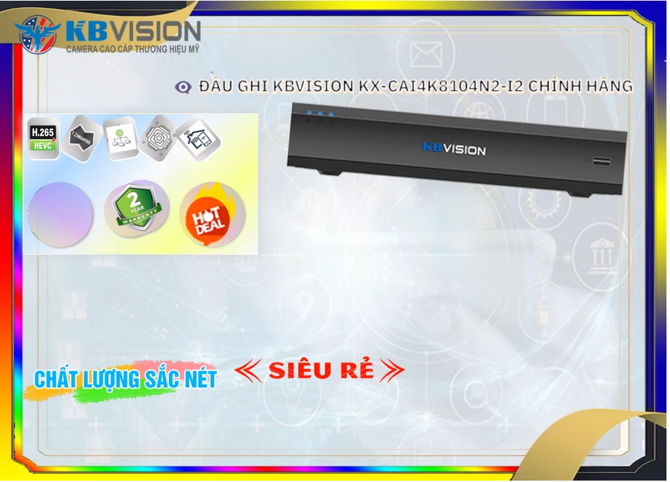 Đầu Ghi KBvision KX-CAi4K8104N2-I2,KX-CAi4K8104N2-I2 Giá Khuyến Mãi, HD IP KX-CAi4K8104N2-I2 Giá rẻ,KX-CAi4K8104N2-I2