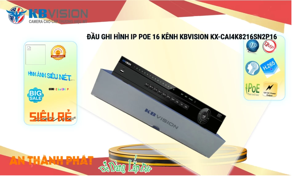 ❇  KX-CAi4K8216SN2P16 Đầu ghi Camera KBvision Giá rẻ
