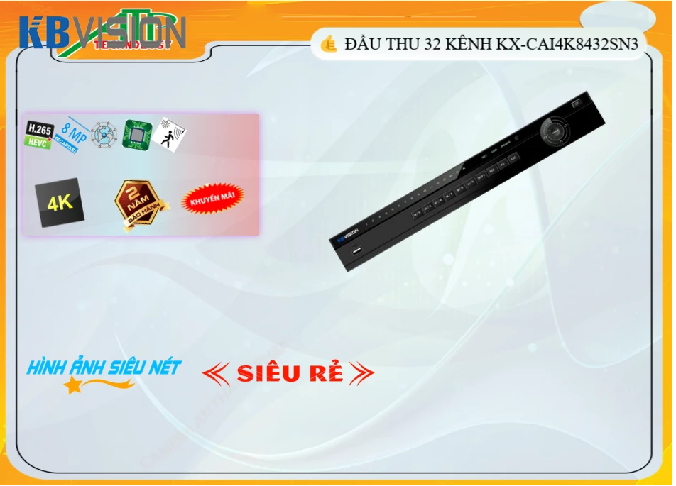 KX CAi4K8432SN3,Đầu ghi KBvision KX-CAi4K8432SN3,KX-CAi4K8432SN3 Giá rẻ, Công Nghệ IP KX-CAi4K8432SN3 Công Nghệ
