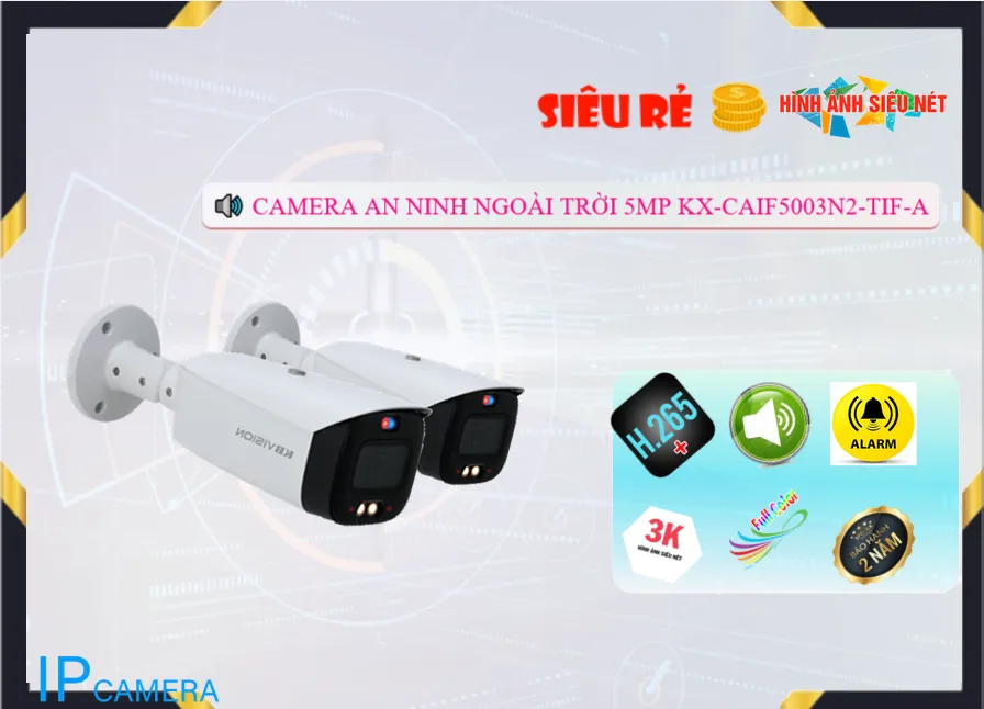 KX-CAiF5003N2-TiF-A IP kết hợp khả năng Cảm biến chuyển động chống trộm Camera Giá Rẻ KBvision