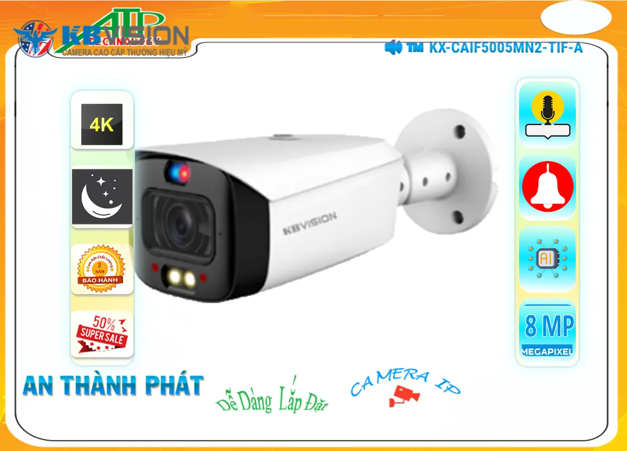 Camera KX-CAiF5005MN2-TiF-A công nghệ AI,Giá Ip POE Sắc Nét KX-CAiF5005MN2-TiF-A,phân phối