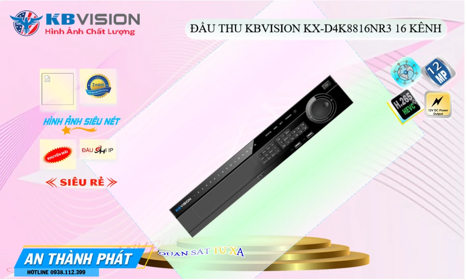 Đầu Thu KTS KBvision KX-D4K8816NR3 Chức Năng Cao Cấp