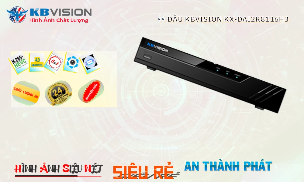KX-DAi2K8116H3 Đầu Thu KBvision