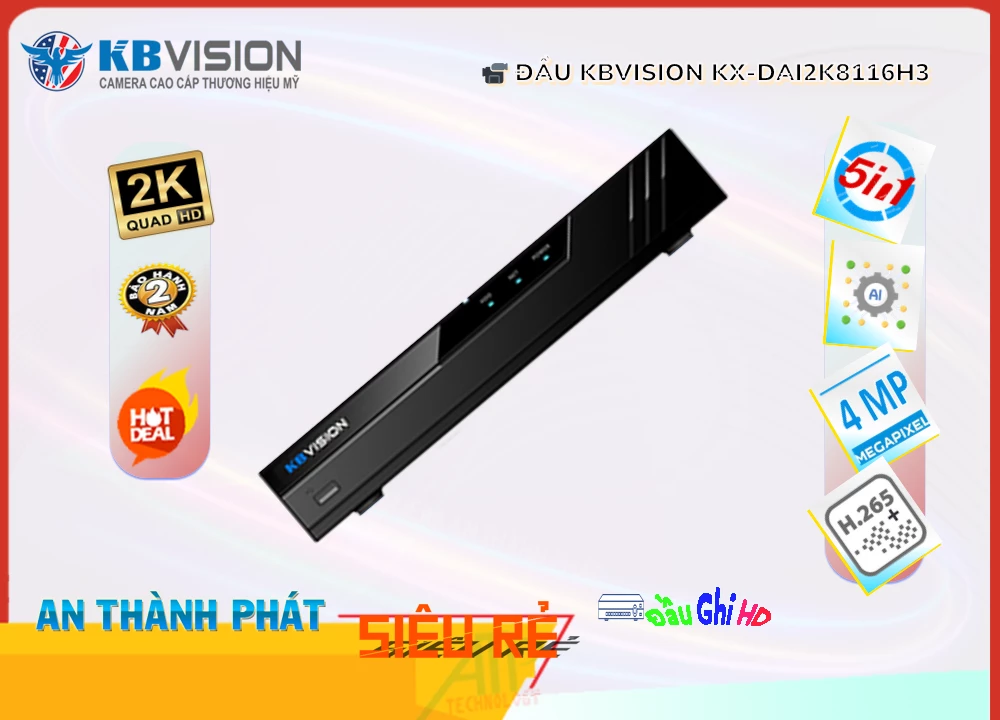 Đầu Ghi KBvision KX-DAi2K8116H3,thông số KX-DAi2K8116H3, Công Nghệ IP KX-DAi2K8116H3 Giá rẻ,KX DAi2K8116H3,Chất Lượng