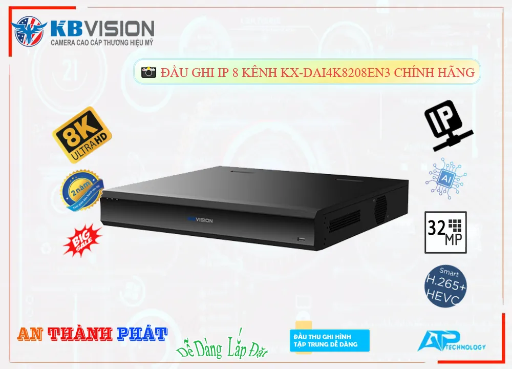 KBvision KX-DAi4K8208EN3 Hình Ảnh Đẹp