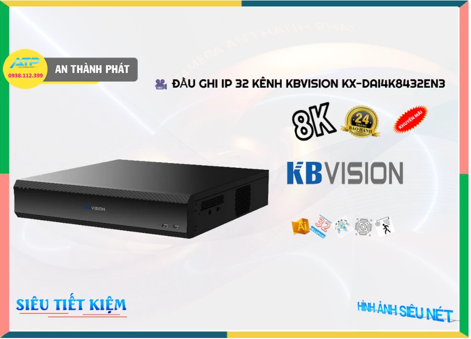 KX-DAi4K8432EN3 Đầu ghi Camera KBvision Giá rẻ
