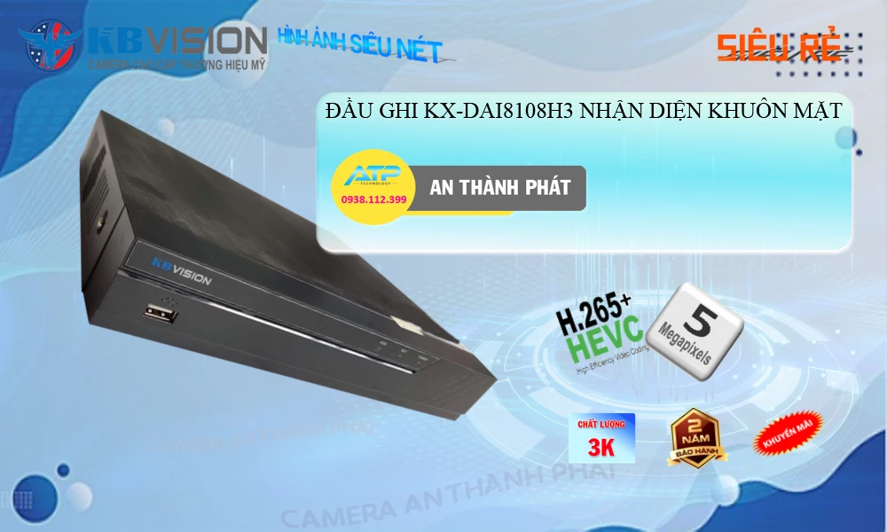 KX-DAi8108H3Thiết Bị Ghi Hình Thiết kế Đẹp KBvision