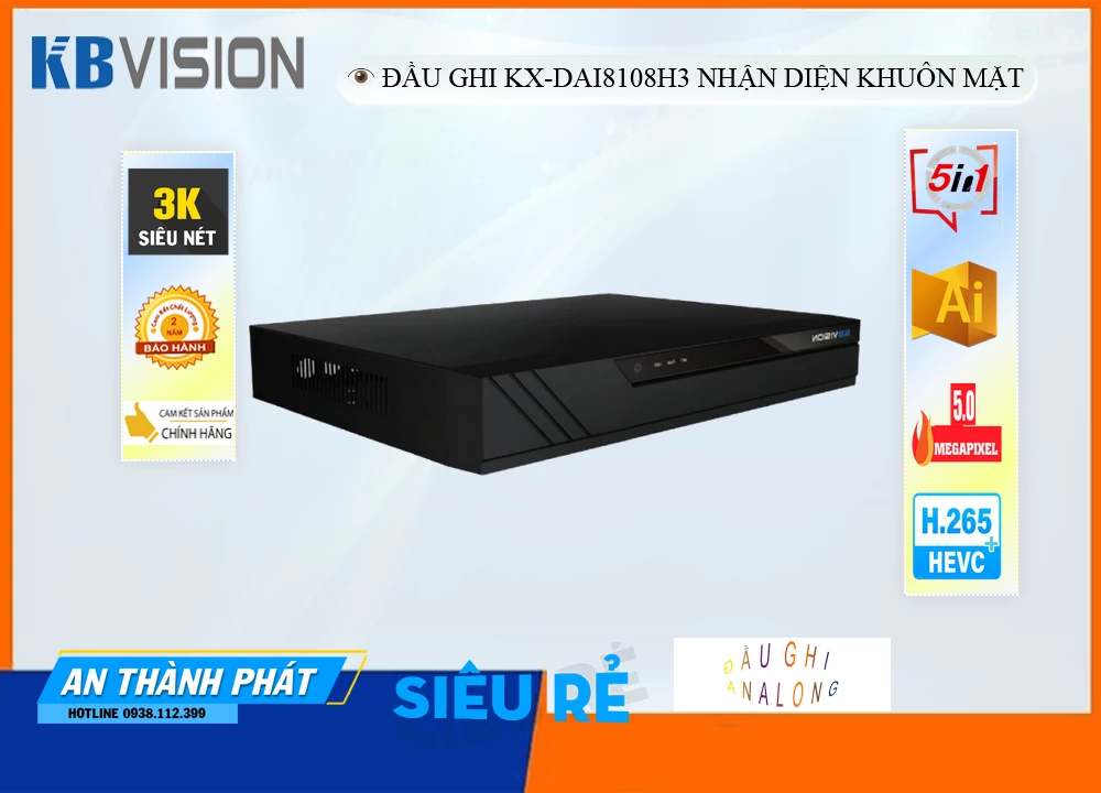 Đầu Ghi KBvision KX-DAi8108H3,KX-DAi8108H3 Giá Khuyến Mãi, HD Anlog KX-DAi8108H3 Giá rẻ,KX-DAi8108H3 Công Nghệ Mới,Địa