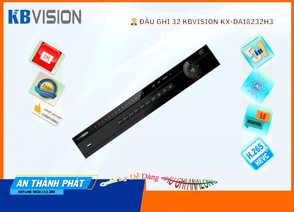 Đầu Ghi Kbvision KX-DAi8232H3,KX-DAi8232H3 Giá Khuyến Mãi, HD KX-DAi8232H3 Giá rẻ,KX-DAi8232H3 Công Nghệ Mới,Địa Chỉ