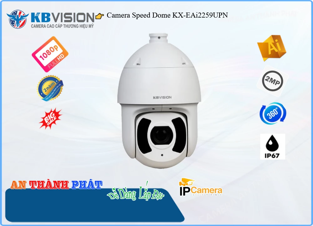 Camera KX-EAi2259UPN KBvision Thiết kế Đẹp