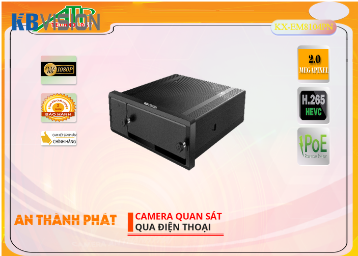 Đầu Ghi Camera KBvision KX-EM8104PN Sắc Nét,KX-EM8104PN Giá Khuyến Mãi, Công Nghệ POE KX-EM8104PN Giá rẻ,KX-EM8104PN