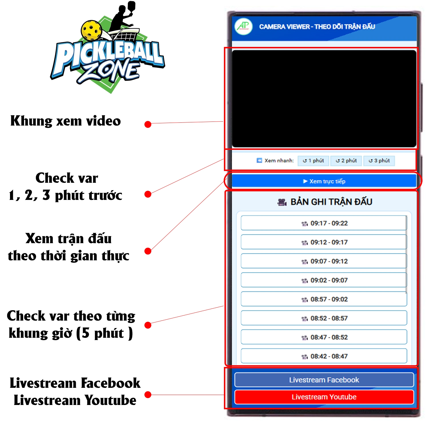 Phần Mềm Check Var Pickleball Có Bảng Điểm