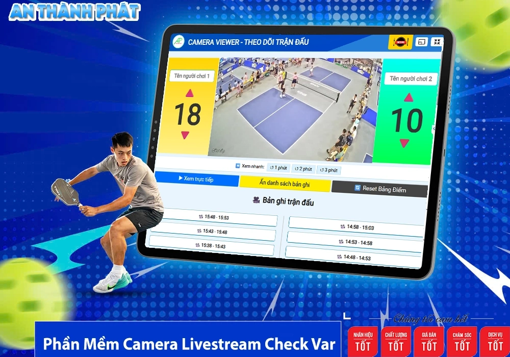 Phần Mềm Check Var Pickleball Có Bảng Điểm