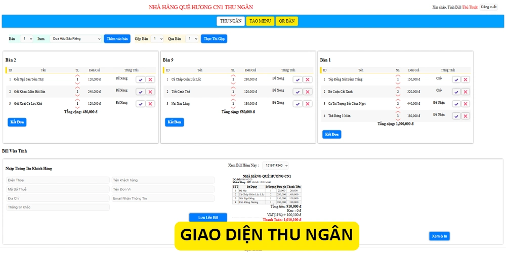 Phần Mềm Order Gọi Món Chuyên Dụng