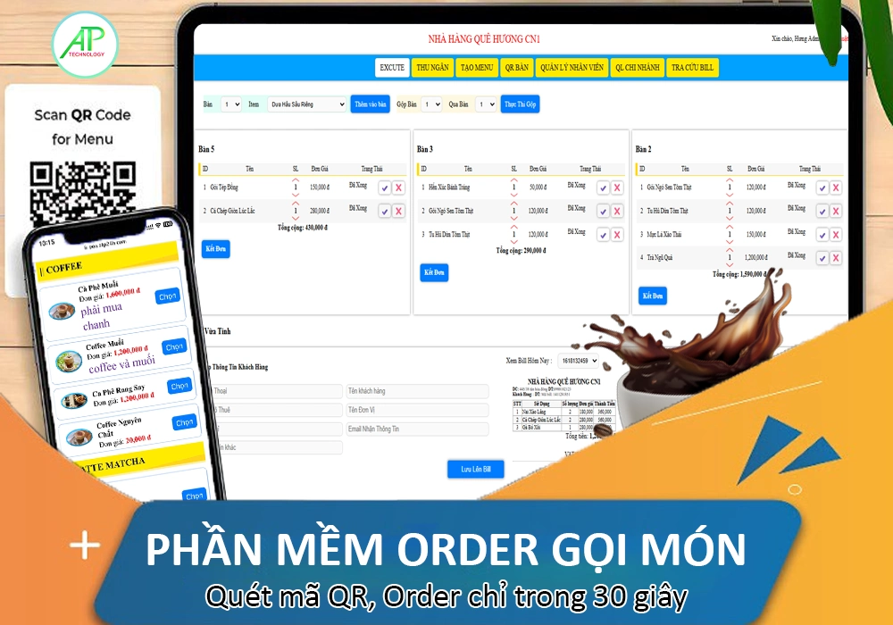 Phần Mềm Order Gọi Món Chuyên Dụng