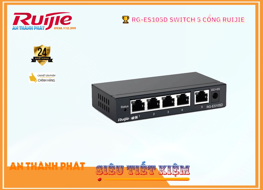 Switch chia mạng  Hãng Ruijie RG-ES105D