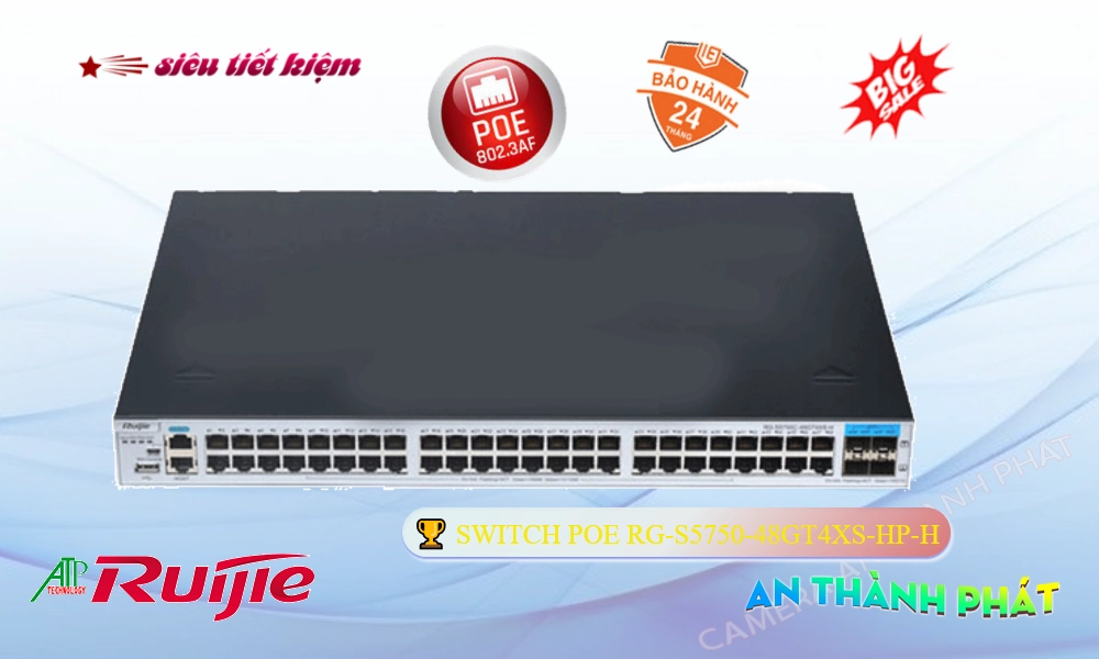 RG-S5750-48GT4XS-HP-H  Switch chia mạng  Hãng Ruijie