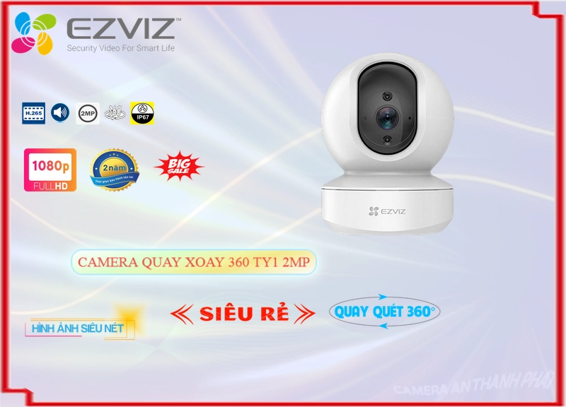 Camera IP Không Dây TY1 2MP Wifi Ezviz giá rẻ chất lượng cao