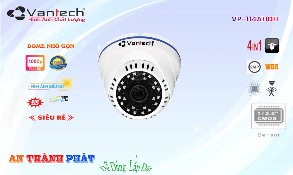 Camera VanTech đang khuyến mãi VP-114AHDH