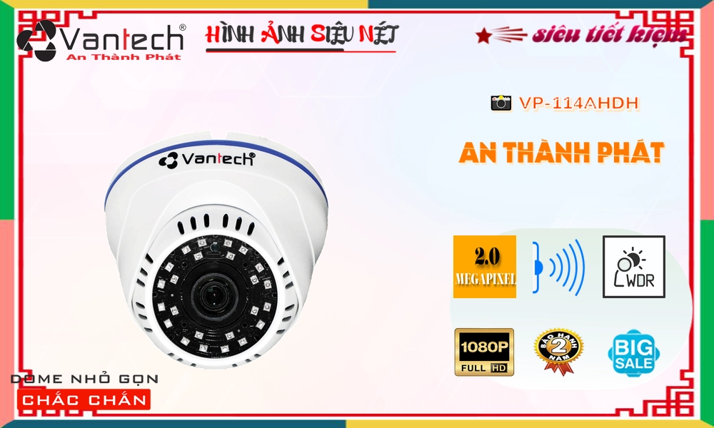 Camera Giá Rẻ VanTech VP-114AHDH Công Nghệ HD Giá rẻ