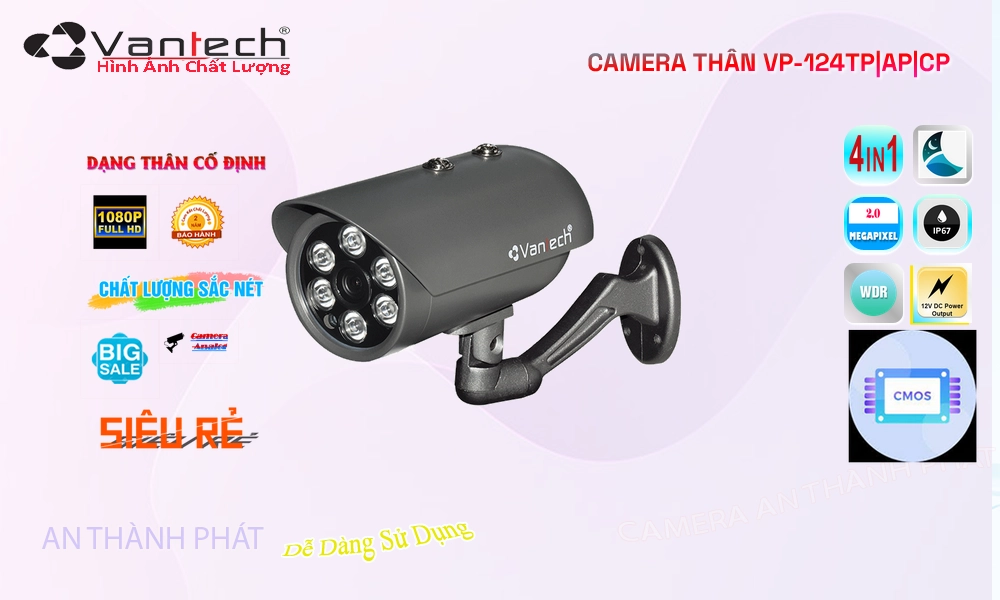 Camera VanTech Chất Lượng VP-124TP|AP|CP ✨