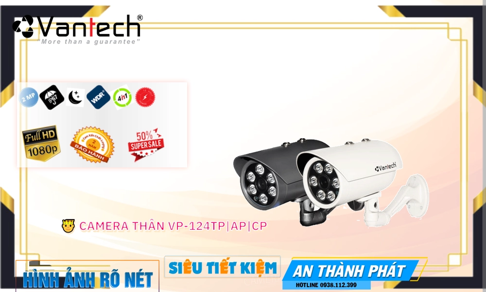 Camera VanTech VP-124TP|AP|CP Tiết Kiệm